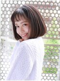 シースルーバング ミニボブ 暗髪 ★★