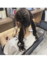 ヘアセット アリエス 新宿駅前店(aries)&nbsp;ハートリボンツインテール