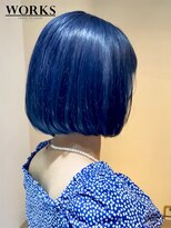 ワークス ヘアデザイン(WORKS HAIR DESIGN) ヘイビーブルーカラーボブ