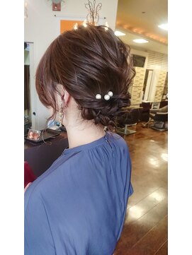 ヘアモード カクテル ゆるふわアレンジ　パーティーアップ　【ニシヤマ　ミホ】