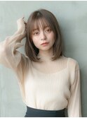 大人可愛い前髪/ミディアム/ボブ/20代30代/原宿/表参道