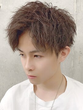 ロンド ローガン 名駅(Lond LOGAN) アップバング ツイストスパイラルパーマ 短髪 メンズ