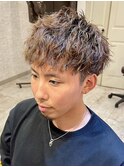 ツイストスパイラルパーマ×メンズメッシュハイライト☆