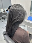 アッシュグレージュ透明感カラーブリーチなし