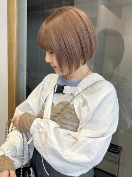 ニカ(NICA) 【NICA】まろベージュミルクティーベージュハイトーンボブ/緒方