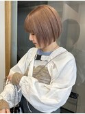 【NICA】まろベージュミルクティーベージュハイトーンボブ/緒方