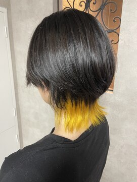 ルノン シェリー(LUNON cheliy) インナーカラー/イエローカラー/センターパートウルフ