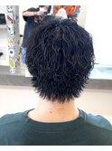 メンズ波巻きパーマミニウルフマッシュウルフスパイラル名古屋