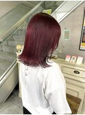 【Lucy】ボブ×ボルドーレッド