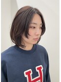 20代30代40代外はねこなれミディアムレイヤー前髪ありウルフボブ