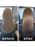 《髪質改善》R.HASエクソソーム水素トリートメント＋カラー