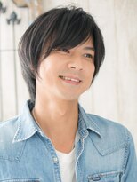 メンズヘア ビーセカンド 草加店(MENS HAIR B-2)&nbsp;アッシュブラック斜めバングイケオジショートX草加