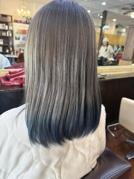 シャンプーボーイアネックス(SHAMPOO BOY Annex) 裾カラーネイビーby ERINA