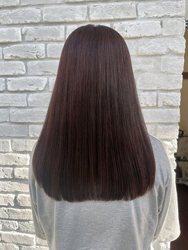 エルサフィロ ヨドヤバシ(el zafiro yodoyabashi) ピンクブラウン　髪質改善カラー