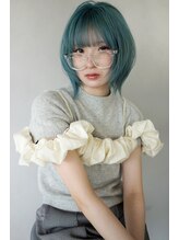 ロッジアート(Lodge art) turquoiseblue × layer bob