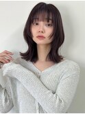 美髪レイヤーカット/顔まわりレイヤー/くびれミディアムレイヤー