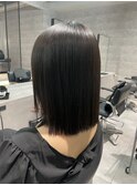 縮毛矯正でサラツヤ＊ロングボブ