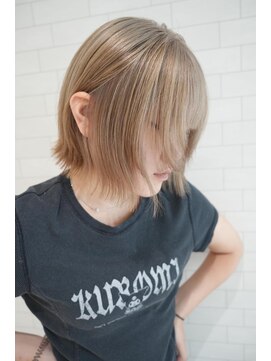 ヘアーアンドメイク ニューヨークニューヨーク 姫路店(Hair&Make NYNY) 【寒い季節にオススメ】ハイレイヤーボブ/ブロンド