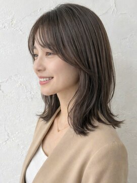 ノア 三宮店(NOA) 【NOA】大人可愛い外ハネミディ×顔まわりレイヤー