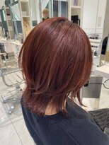 ヘアーアンドメイク ニューヨークニューヨーク 姫路店(Hair&Make NYNY)&nbsp;レイヤーカット×レッドカラー
