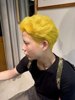 ノイス(noyce)&nbsp;イエローヘアメンズハイトーン派手髪ハイブリーチレモンイエロー