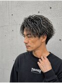 大人ツイスパ 白髪ぼかし