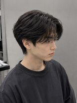 《メンズ/曲がる縮毛矯正/メンズパーマ》nui MEN 茨木店&nbsp;ミルクティーブロンド/ダークブルー/デジタルパーマ/茨木