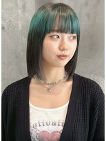 マーブル 町田(marble) ミルクティーブロンド/ダークブルー/デジタルパーマ/町田