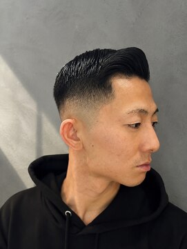 ヒロギンザ 難波店(HIRO GINZA) サイドパート×フェードスタイル
