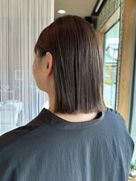 ソル(SOL) 切りっぱなしボブ×ブラウンベージュ