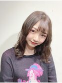【salon de MiLK 原宿】カーキアッシュ×ゆるふわウェーブ