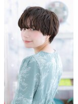 ミック ヘアアンドメイク アップ 駒込店(miq Hair&Make up)&nbsp;ブルーグレージュウルフマッシュくせ毛風束感ショートb1