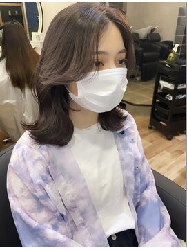 リコバイアフロート(riko by afloat) フェイスレイヤー/韓国風ヘア/エギョモリ/グレージュアッシュ