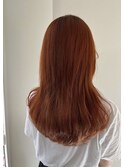 コーラルオレンジ韓国ヘアー