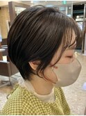 コンパクトショート×ブルーベージュ 30代40代50代