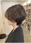 大人のハイライト×前下がりショート【恵比寿KIMIDORI】