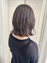 ヘアーデザイン リボン(hair design Ribon) ラベンダーベージュ×切りっぱなしボブ