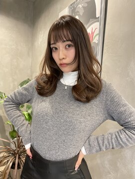 ブルックス 【ハイライト バレイヤージュ ロングレイヤー 顔周りレイヤー】