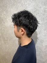 ラルス(Larus)&nbsp;ベリーショート/ダークアッシュ/ニュアンスパーマ/韓国マッシュ