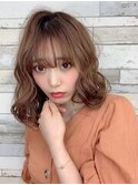 ミディアムレイヤー×シアーグレージュ【藤沢】