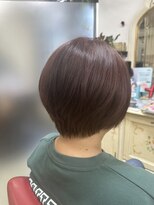 アルファ インタラクティブ エム フラワー(ALUFA interactive.M Flower)&nbsp;大人かわいいミディアムボブメンテナンスカラー脱白髪染め