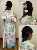 ヘアアレンジ＋振袖