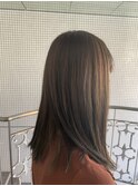 ブリーチなし。ワンカラー。ブラウン