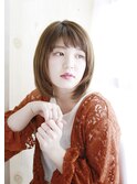 マロンベージュ/くすみベージュ/ミディアムボブ[横浜]