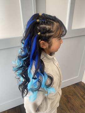 ユウホウ(YUHOU) ダンスヘアセット/キッズヘア/編み込み/カラーエクステ/カラエク
