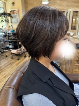 トータルビューティーサロン プリエ(prier) ショート×アッシュブラウン/フェザーショート/オンブレ