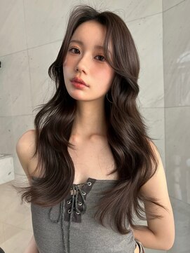 サイン 表参道(SIGN) 韓国ヘアーハッシュカットレイヤーカットグレージュブリーチ無し