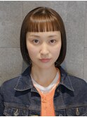 前下がりボブ大人３０代４０代ラインモード前髪ぱっつん