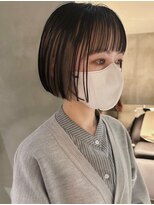 ハウ 心斎橋(how)&nbsp;20代30代春カラーアッシュベージュくびれボブ耳掛け透明感