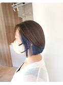 インナーカラー×ミニボブ